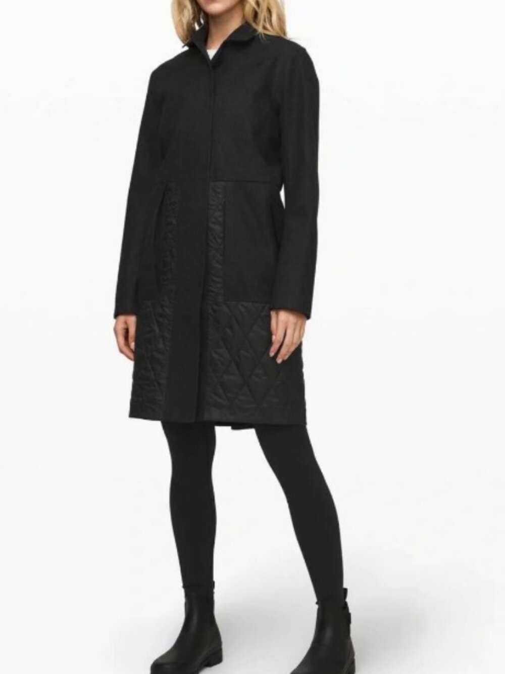 Lululemon Roam Far wool coat black women's size 10